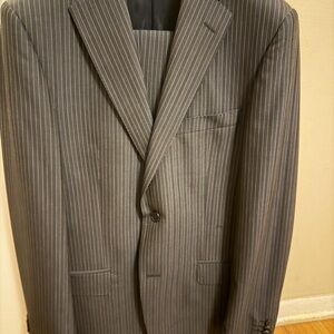 Classic Gray Pinstripe Men's Blazer